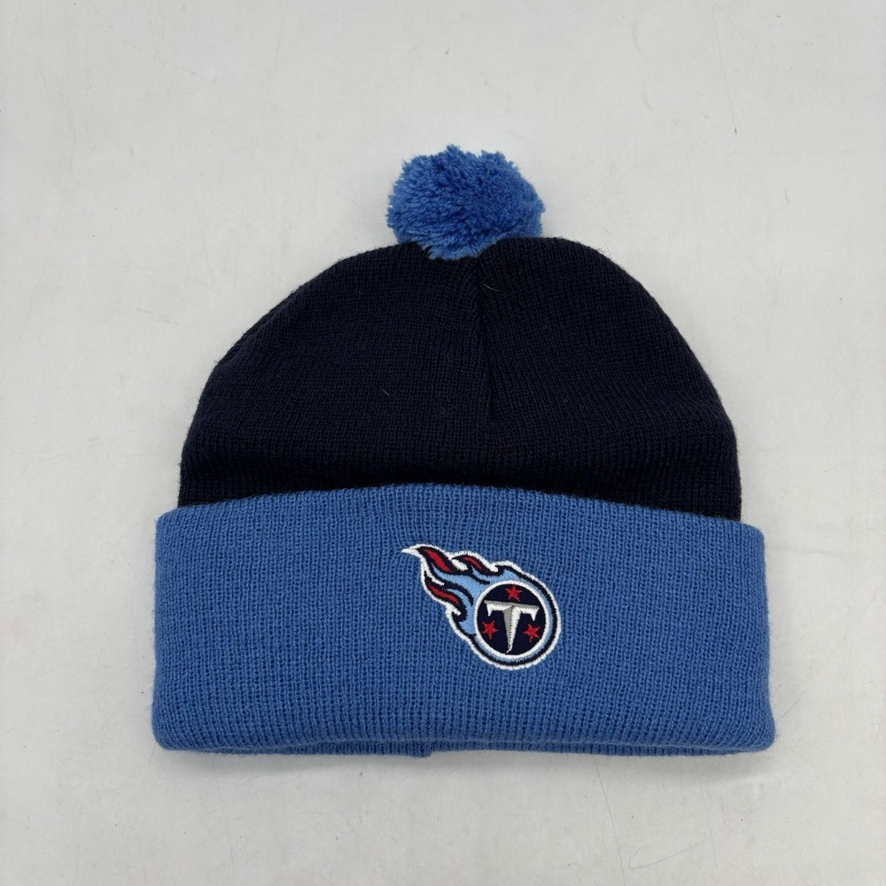 Tennessee Titans Beanie Hat Cuffed Black Knit Hat OSFA One Size Game Day NWOT